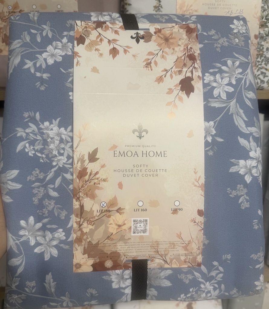 Housses de couette EMOA HOME SOFTY 1710 RAZA BLEU LIT 180